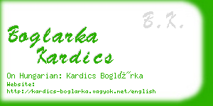 boglarka kardics business card